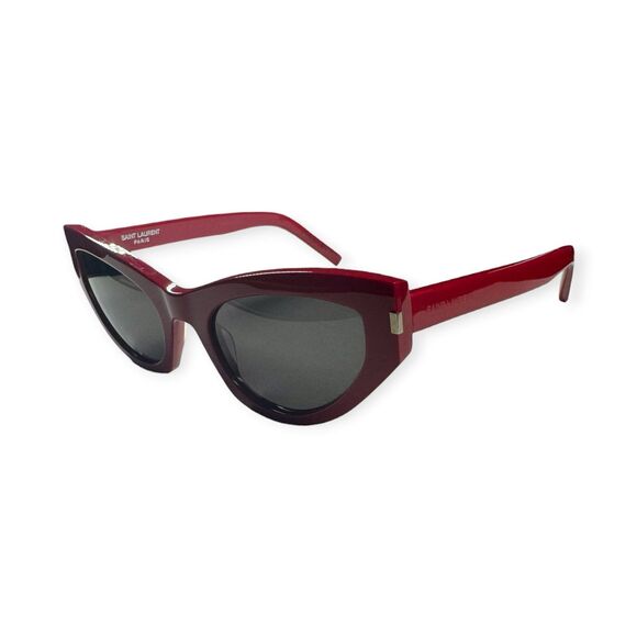 Saint Laurent Grace Cateye Sunglasses SL 215 001 Burgundy Rare VTG main image 4